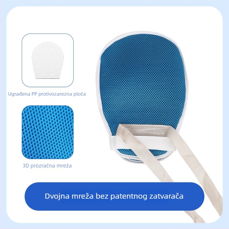 Rukavice za ograničavanje pokreta za ležeće starije osobe s demencijom — protiv ogrebotina, prozračne pamukaste, model 125, za ruke, infracrveno grijanje