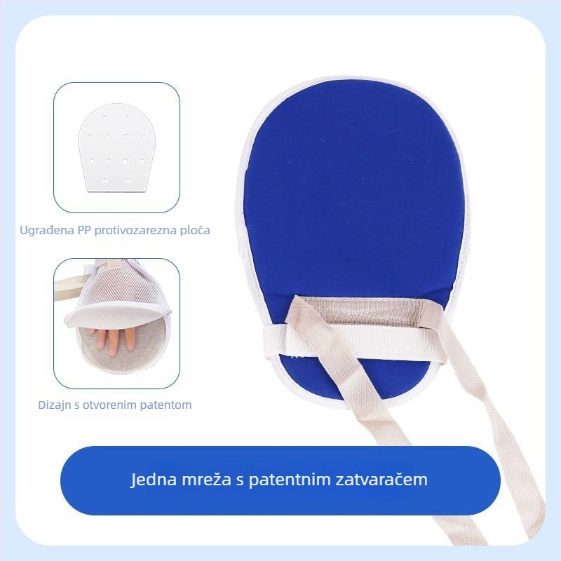 Rukavice za ograničavanje pokreta za ležeće starije osobe s demencijom — protiv ogrebotina, prozračne pamukaste, model 125, za ruke, infracrveno grijanje