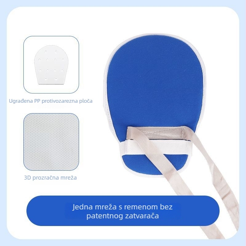 Rukavice za ograničavanje pokreta za ležeće starije osobe s demencijom — protiv ogrebotina, prozračne pamukaste, model 125, za ruke, infracrveno grijanje