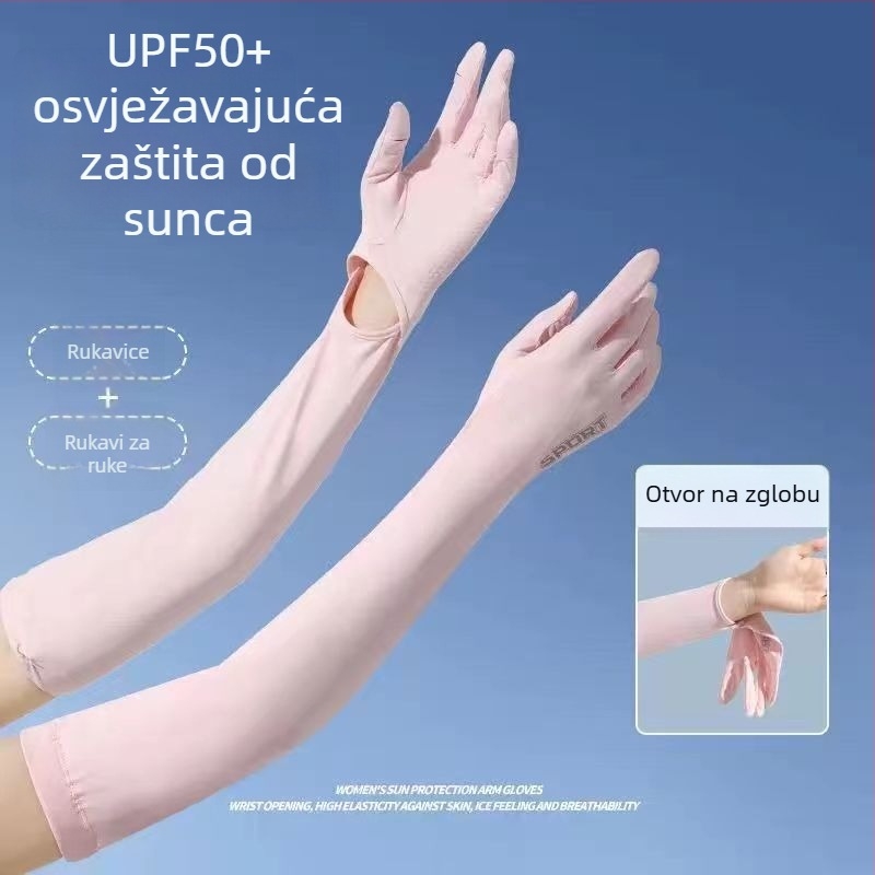 Rukavice rukavi Ice Silk najlona s integriranim rukavicama, UV zaštita, prozračni, dugi rukavi za vanjsku upotrebu, tkanina Nylon 81–95%