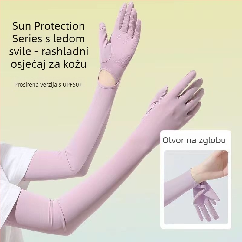 Rukavice rukavi Ice Silk najlona s integriranim rukavicama, UV zaštita, prozračni, dugi rukavi za vanjsku upotrebu, tkanina Nylon 81–95%