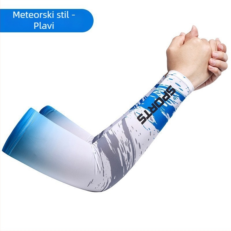 Unisex nadlaktne rukavice od ice silk s UV zaštitom – otisnute ljetne navlake za vožnju i biciklizam