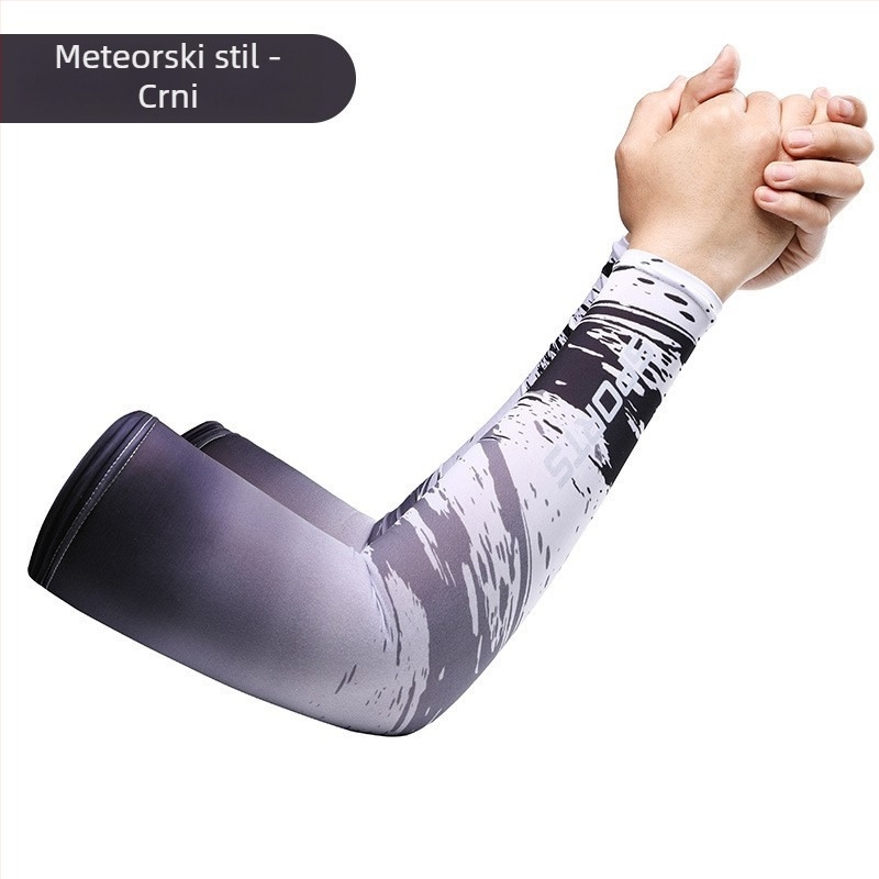 Unisex nadlaktne rukavice od ice silk s UV zaštitom – otisnute ljetne navlake za vožnju i biciklizam