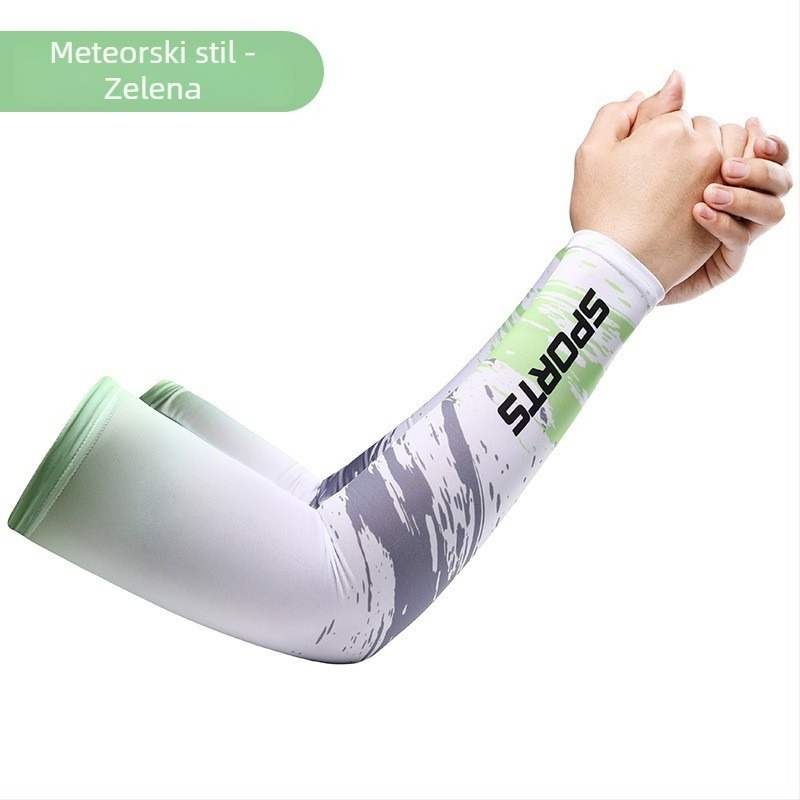 Unisex nadlaktne rukavice od ice silk s UV zaštitom – otisnute ljetne navlake za vožnju i biciklizam