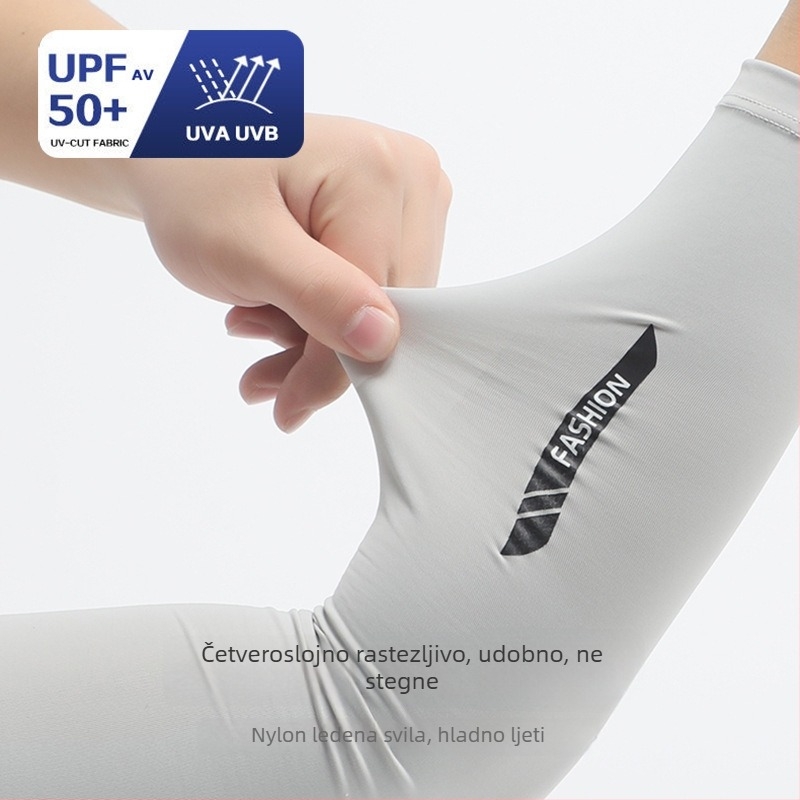 Muški rukav za nadlakticu od ice silk za ljeto, UV zaštita, modal vlakno s elastanom, pogodan za vanjske aktivnosti poput vožnje i ribolova