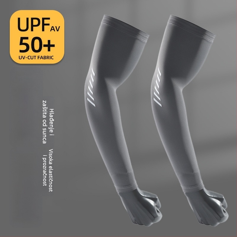 Muški rukav za nadlakticu od ice silk za ljeto, UV zaštita, modal vlakno s elastanom, pogodan za vanjske aktivnosti poput vožnje i ribolova