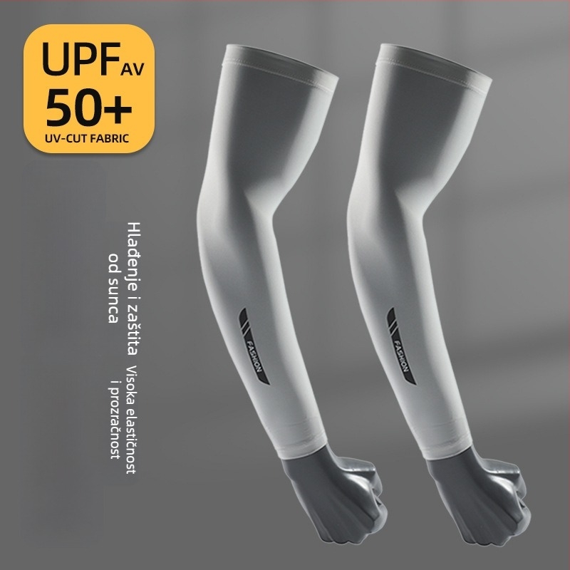 Muški rukav za nadlakticu od ice silk za ljeto, UV zaštita, modal vlakno s elastanom, pogodan za vanjske aktivnosti poput vožnje i ribolova