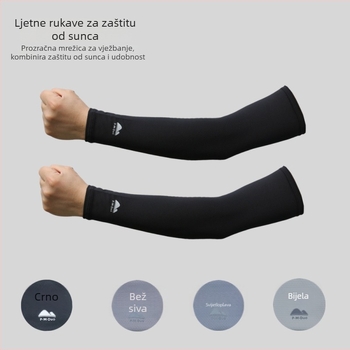 Muške mrežaste rukave za zaštitu od sunca, dišeći poliester, UV zaštita, za outdoor aktivnosti (biciklizam i ribolov)