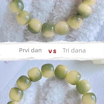 Narukvica s Bodhi perlama i Bodhi korijenom, unisex prirodni stil, 21 perli, individualno pakiranje