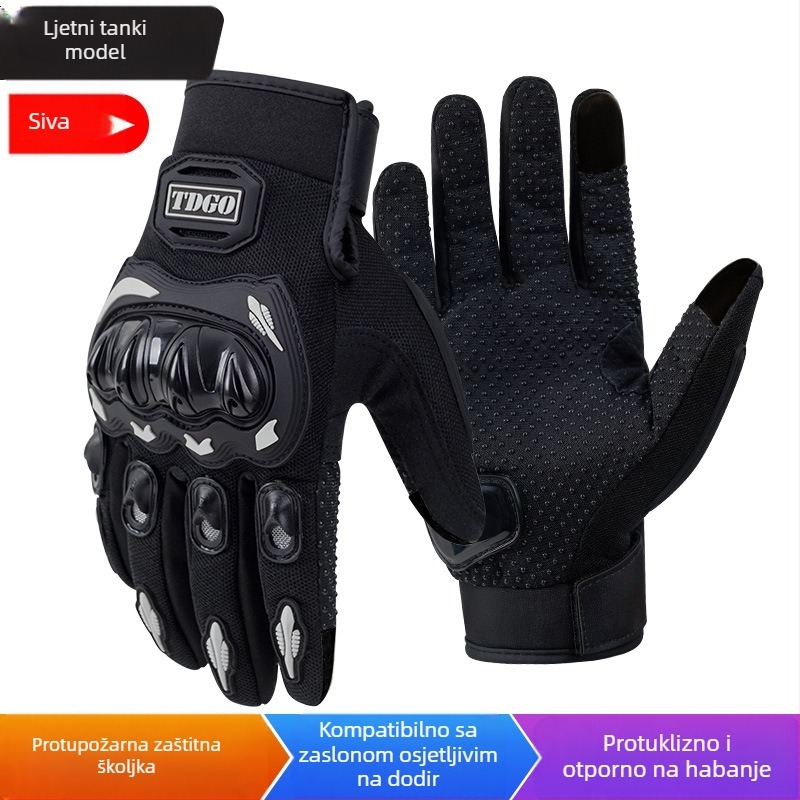 TDGO Biciklističke rukavice, podijeljeni prsti, srednja debljina, poliester, unisex za odrasle