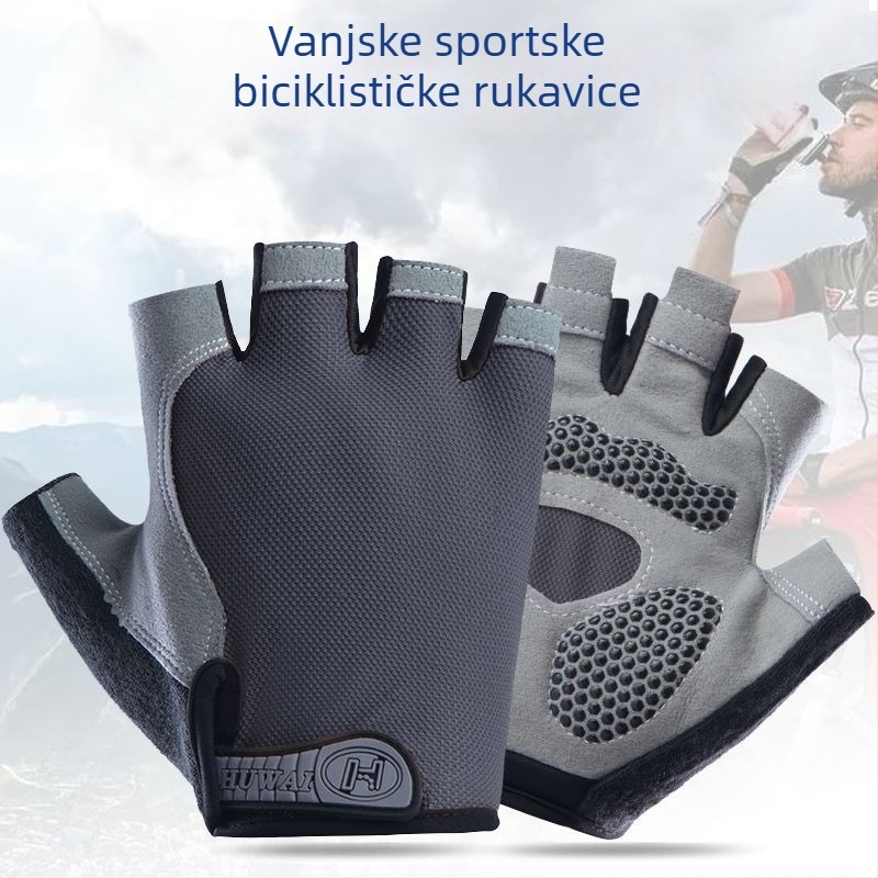 Rukavice s polu prstima za muškarce i žene – protuklizne, prozračne, ojačane, otporne na habanje, za vanjski fitness i vodoravnu šipku