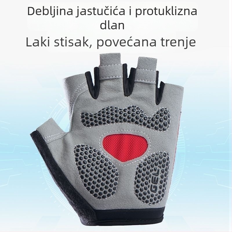 Rukavice s polu prstima za muškarce i žene – protuklizne, prozračne, ojačane, otporne na habanje, za vanjski fitness i vodoravnu šipku