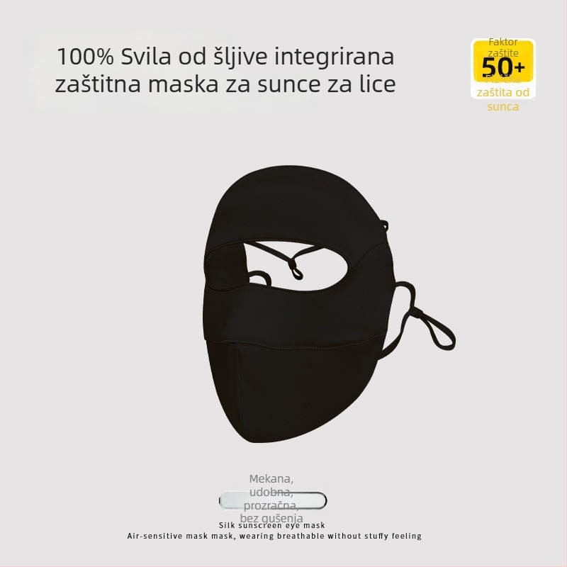 Mulberry Silk 19 Momme – maska za lice s UV zaštitom, dvostruka zaštita od sunca