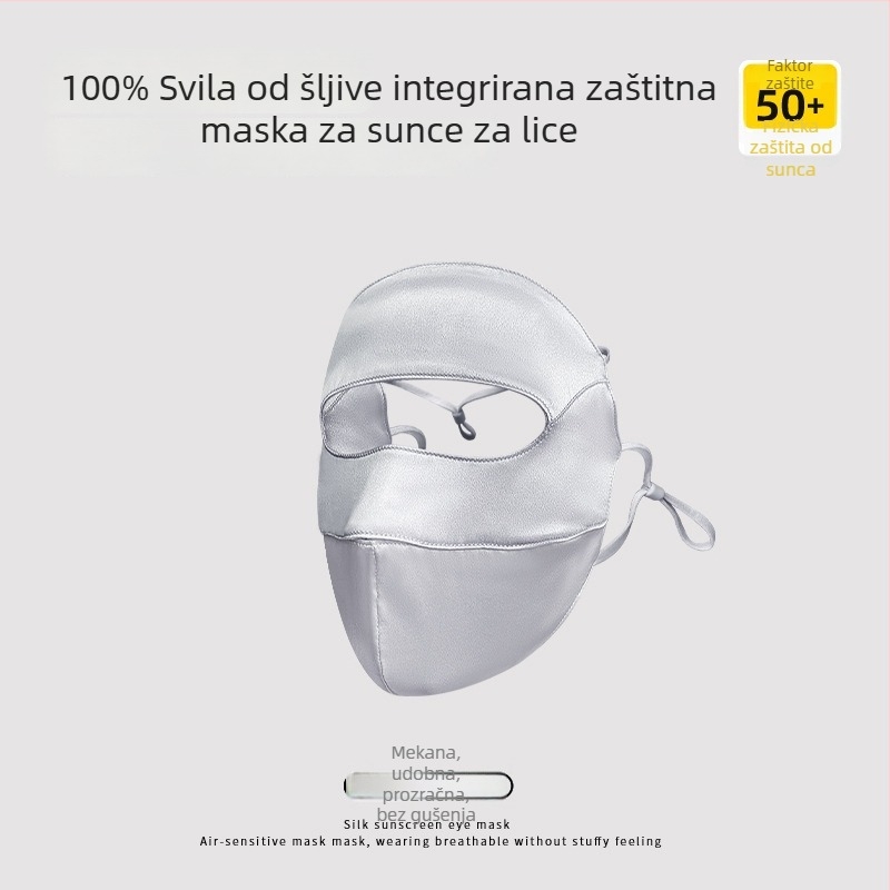 Mulberry Silk 19 Momme – maska za lice s UV zaštitom, dvostruka zaštita od sunca