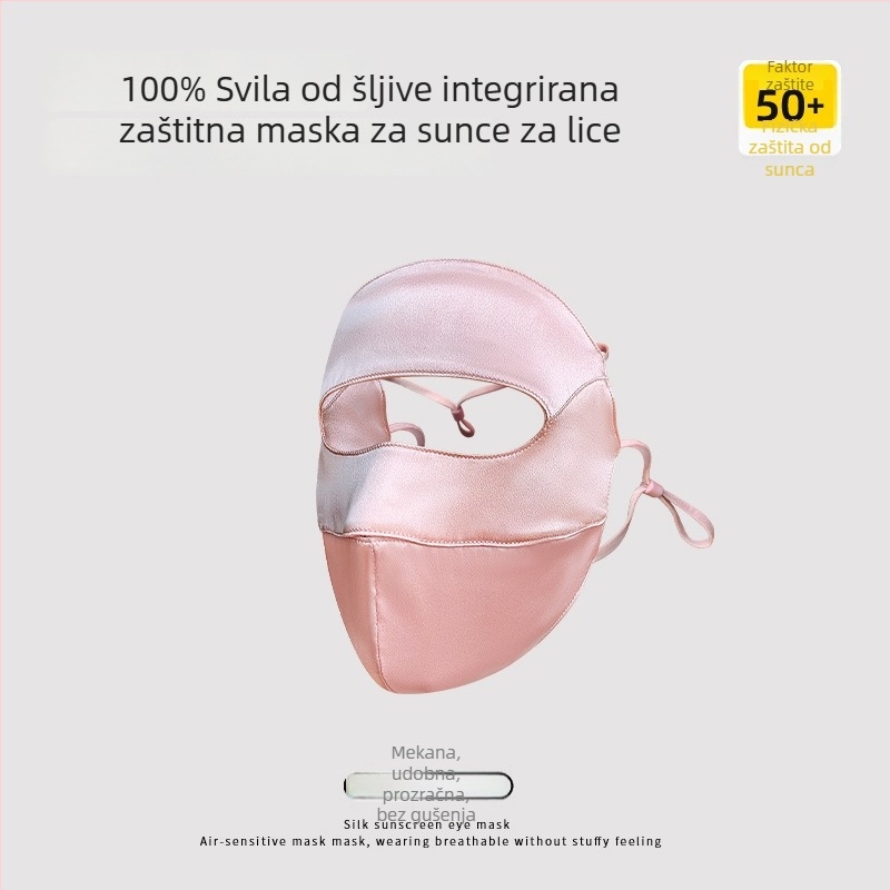 Mulberry Silk 19 Momme – maska za lice s UV zaštitom, dvostruka zaštita od sunca