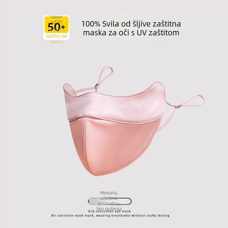 Mulberry Silk 19 Momme – maska za lice s UV zaštitom, dvostruka zaštita od sunca