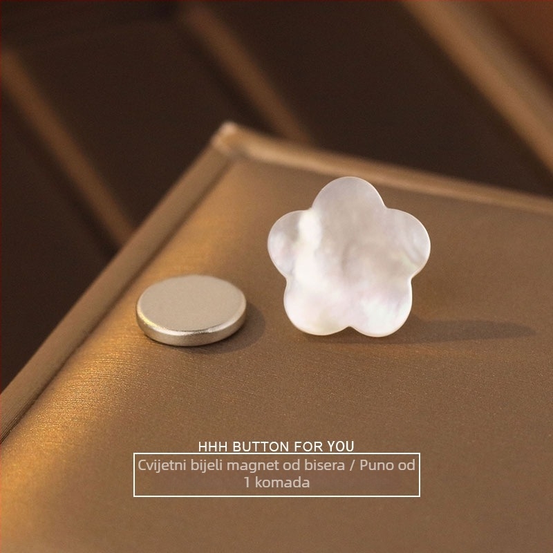 HHH FOR YOU Magnetska bezšivna kopča od prirodne školjke za odjeću – nevidljivo pričvršćivanje, fiksno, za pidžame, majice, košulje, kardigane i džempere