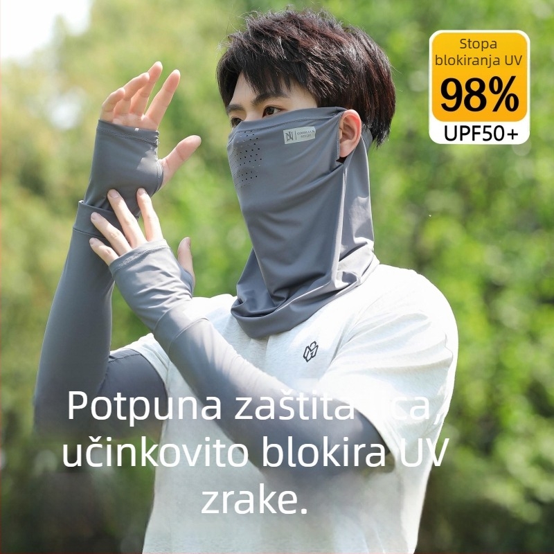 Maska za biciklizam za cijelo lice, prozračna, UV zaštita i sjenčanje — najlon 81–95%