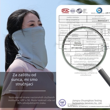 Ženska UV zaštitna maska za lice - prozračna najlonska tkanina, lagana, otporna na vjetar, otporna na prašinu, poluzakrivena zaštita