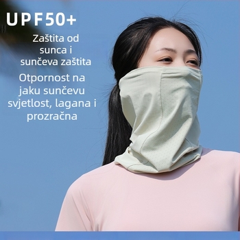 Ženska UV zaštitna maska za lice - prozračna najlonska tkanina, lagana, otporna na vjetar, otporna na prašinu, poluzakrivena zaštita