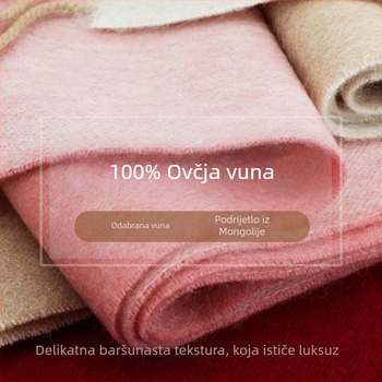 Dječji šal od vune (100% vuna, warp-knit tkanje, pravokutni oblik, topao, jednostavan stil)