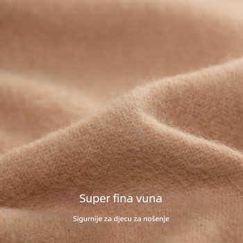 Dječji šal od vune (100% vuna, warp-knit tkanje, pravokutni oblik, topao, jednostavan stil)