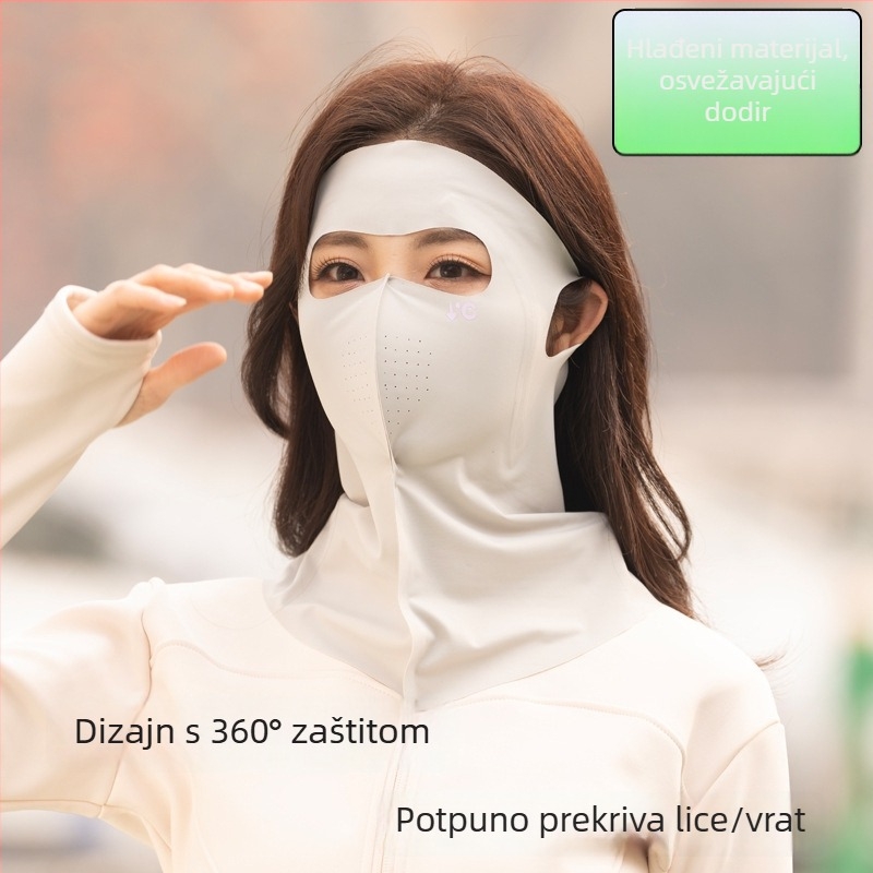 Maska za cijelo lice s UV zaštitom za vožnju biciklom — bez šavova, zaštita vrata, brzo suši, prozračna