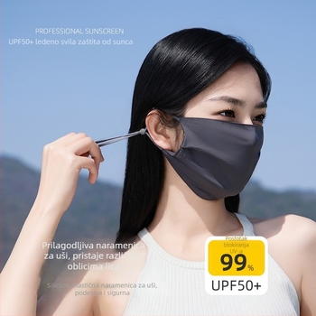 Maska za sunčanje za žene, prozračna, UV zaštita, poluzakrivena, najlon tkanina, 81–95% najlona, univerzalni stil, proljeće 2024