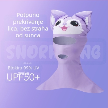 Porodična maska za plivanje s UV zaštitom, otporna na vjetar, zaštita od sunca, protiv insekata, poliester tkanina