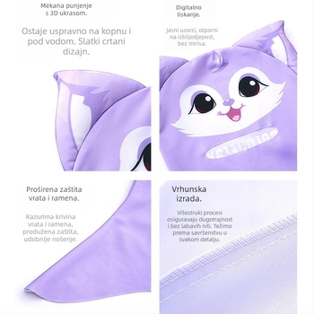 Porodična maska za plivanje s UV zaštitom, otporna na vjetar, zaštita od sunca, protiv insekata, poliester tkanina