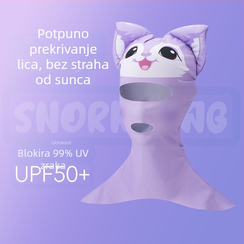 Porodična maska za plivanje s UV zaštitom, otporna na vjetar, zaštita od sunca, protiv insekata, poliester tkanina