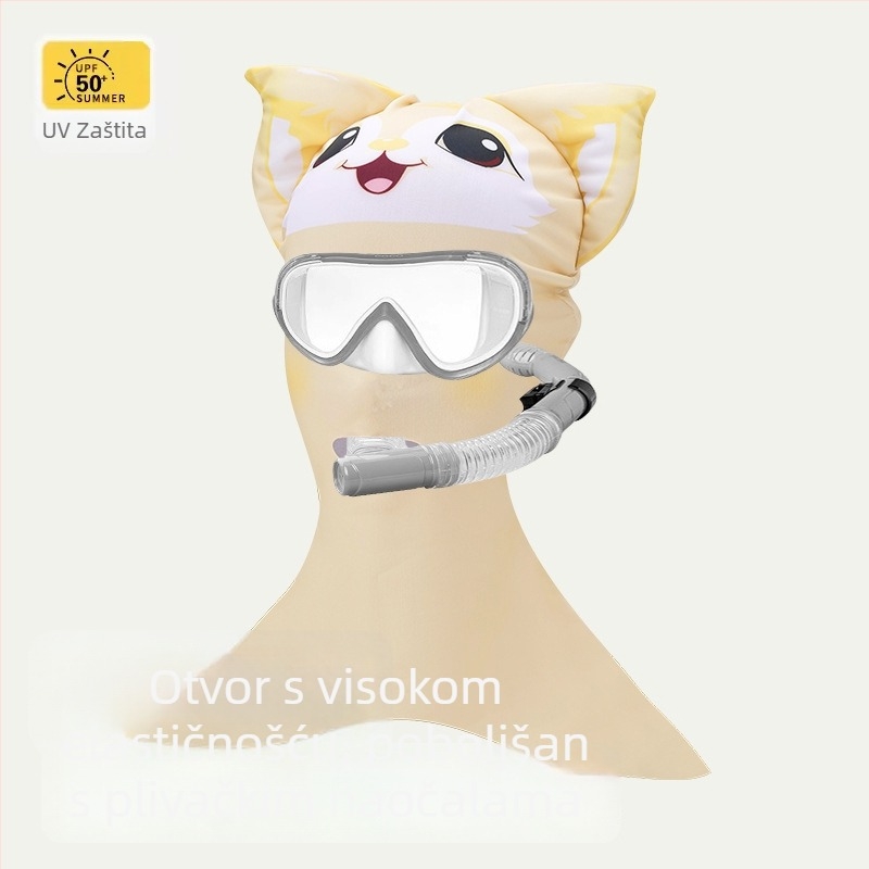 Porodična maska za plivanje s UV zaštitom, otporna na vjetar, zaštita od sunca, protiv insekata, poliester tkanina
