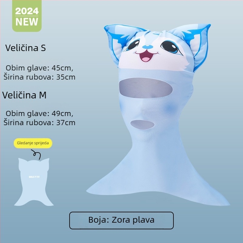 Porodična maska za plivanje s UV zaštitom, otporna na vjetar, zaštita od sunca, protiv insekata, poliester tkanina