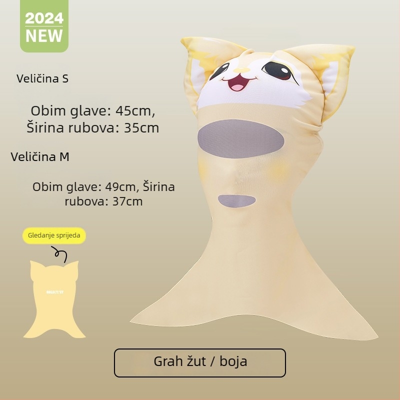 Porodična maska za plivanje s UV zaštitom, otporna na vjetar, zaštita od sunca, protiv insekata, poliester tkanina