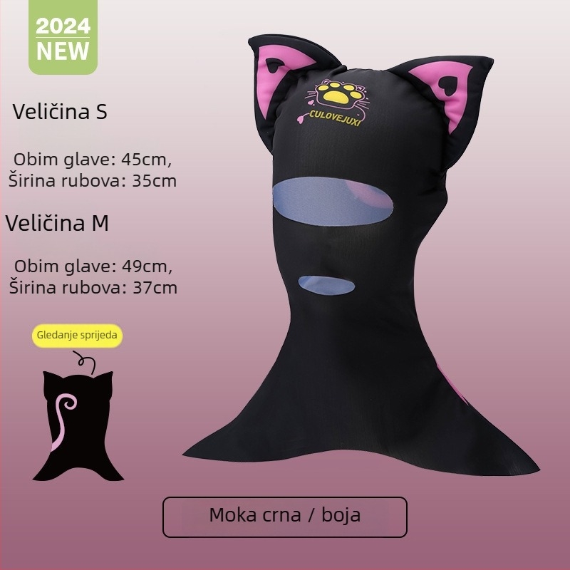 Porodična maska za plivanje s UV zaštitom, otporna na vjetar, zaštita od sunca, protiv insekata, poliester tkanina