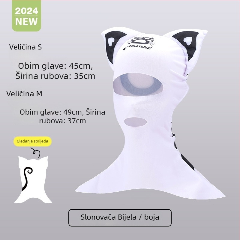 Porodična maska za plivanje s UV zaštitom, otporna na vjetar, zaštita od sunca, protiv insekata, poliester tkanina