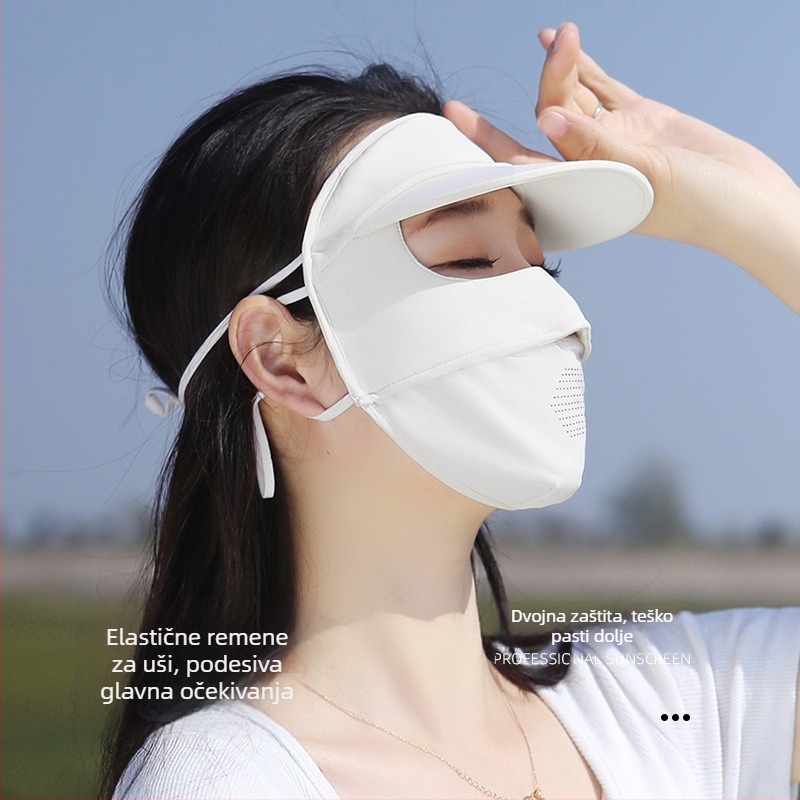 Ljetna maska za lice za vožnju biciklom s UV zaštitom, prozračan najlon materijal, potpuno prekrivanje lica