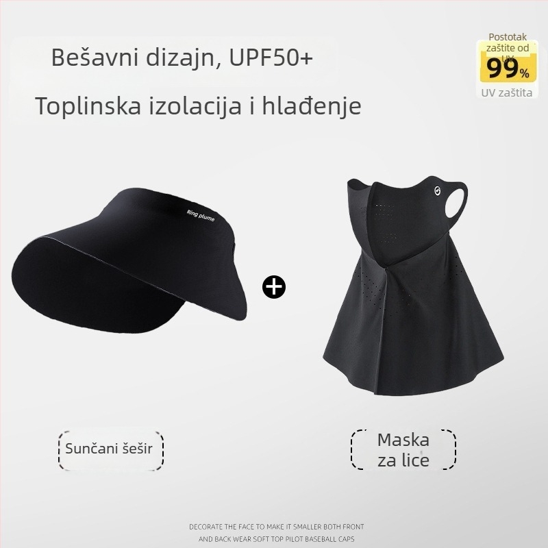 Maska za cijelo lice s UV zaštitom i otpornostima na vjetar, zaštita vrata, za ljeto – vožnja i biciklizam