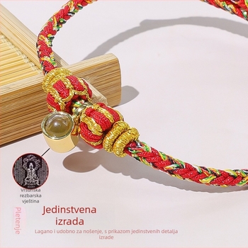 Narukvica od užeta, ručno pletena, moderni unisex stil, proljeće 2025, podrijetlo Jinhua