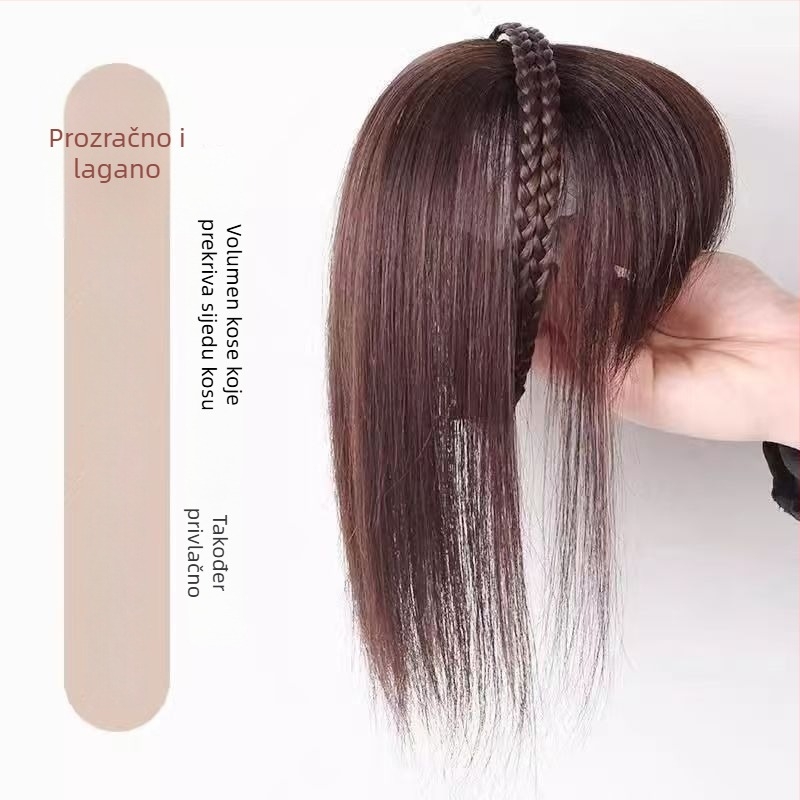 Pura s integriranom trakom za glavu i fringeom, povećava volumen, visokotemperaturna žica, mehanizam, fringe tipa Qi, podrijetlo Henan