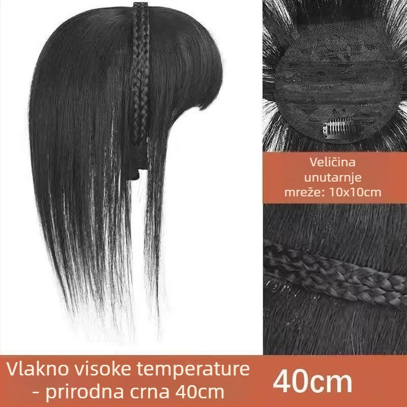 Pura s integriranom trakom za glavu i fringeom, povećava volumen, visokotemperaturna žica, mehanizam, fringe tipa Qi, podrijetlo Henan