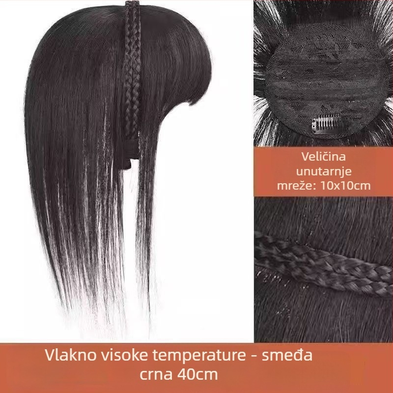 Pura s integriranom trakom za glavu i fringeom, povećava volumen, visokotemperaturna žica, mehanizam, fringe tipa Qi, podrijetlo Henan