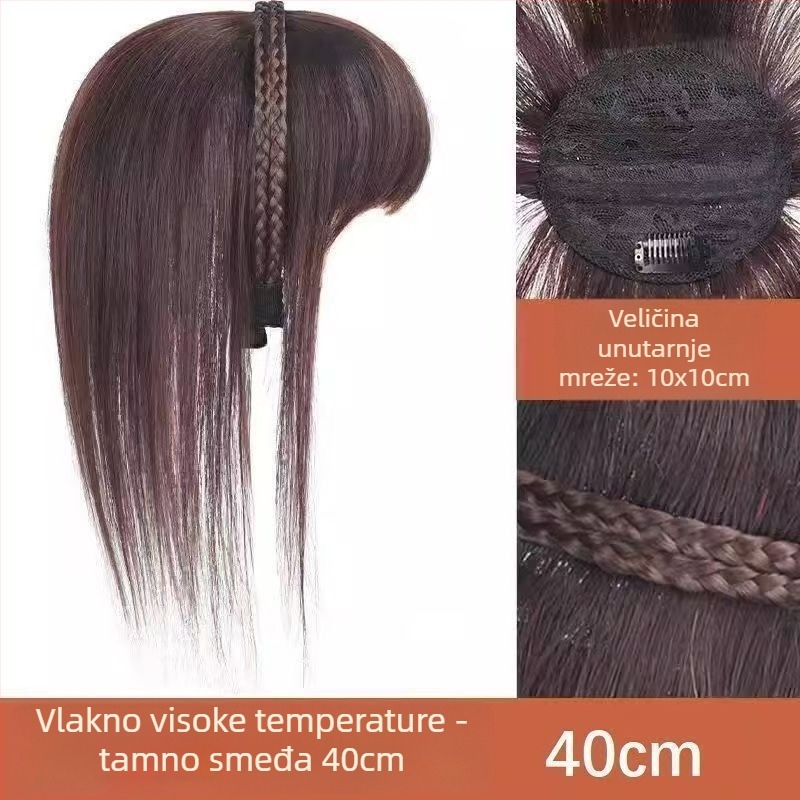 Pura s integriranom trakom za glavu i fringeom, povećava volumen, visokotemperaturna žica, mehanizam, fringe tipa Qi, podrijetlo Henan