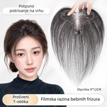 Dio perike za žene, ručno pletene, vlakna otporna na toplinu, bez šavova, volumen na vrhu