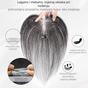 Dio perike za žene, ručno pletene, vlakna otporna na toplinu, bez šavova, volumen na vrhu