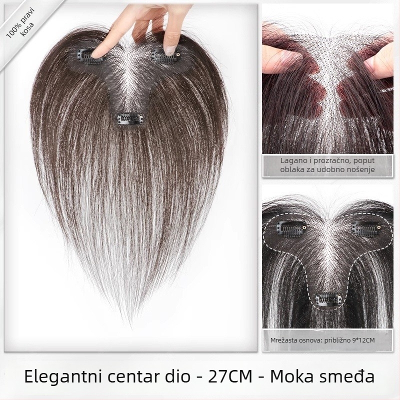 Dio perike za žene, ručno pletene, vlakna otporna na toplinu, bez šavova, volumen na vrhu