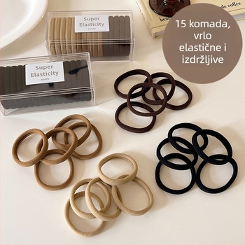 Prepletena gumica za kosu od užeta – jednostavan, elegantan dizajn, visoka elastičnost, izdržljivost
