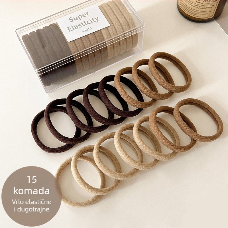 Prepletena gumica za kosu od užeta – jednostavan, elegantan dizajn, visoka elastičnost, izdržljivost