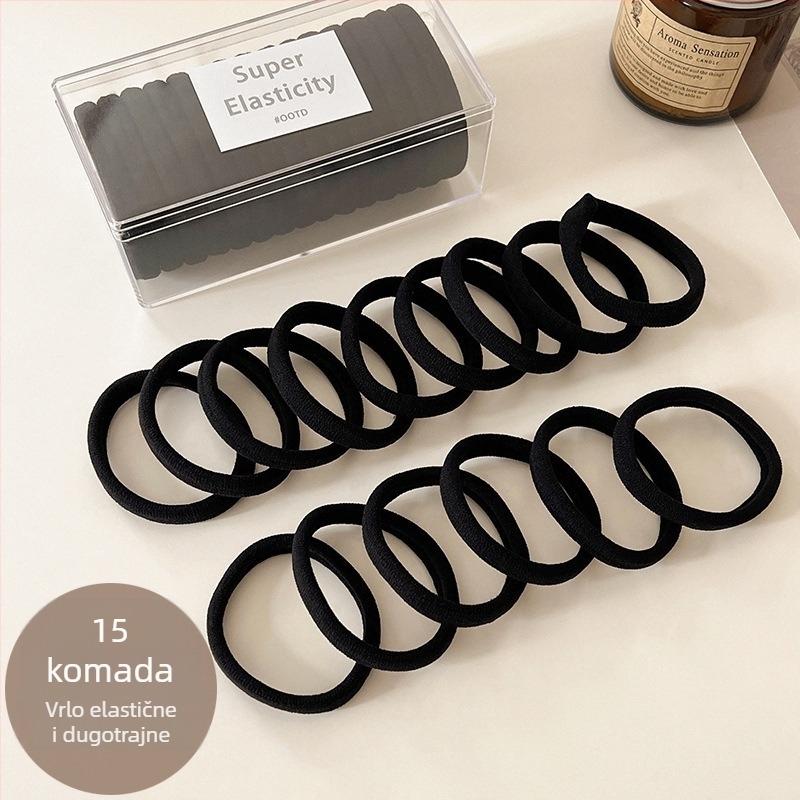 Prepletena gumica za kosu od užeta – jednostavan, elegantan dizajn, visoka elastičnost, izdržljivost