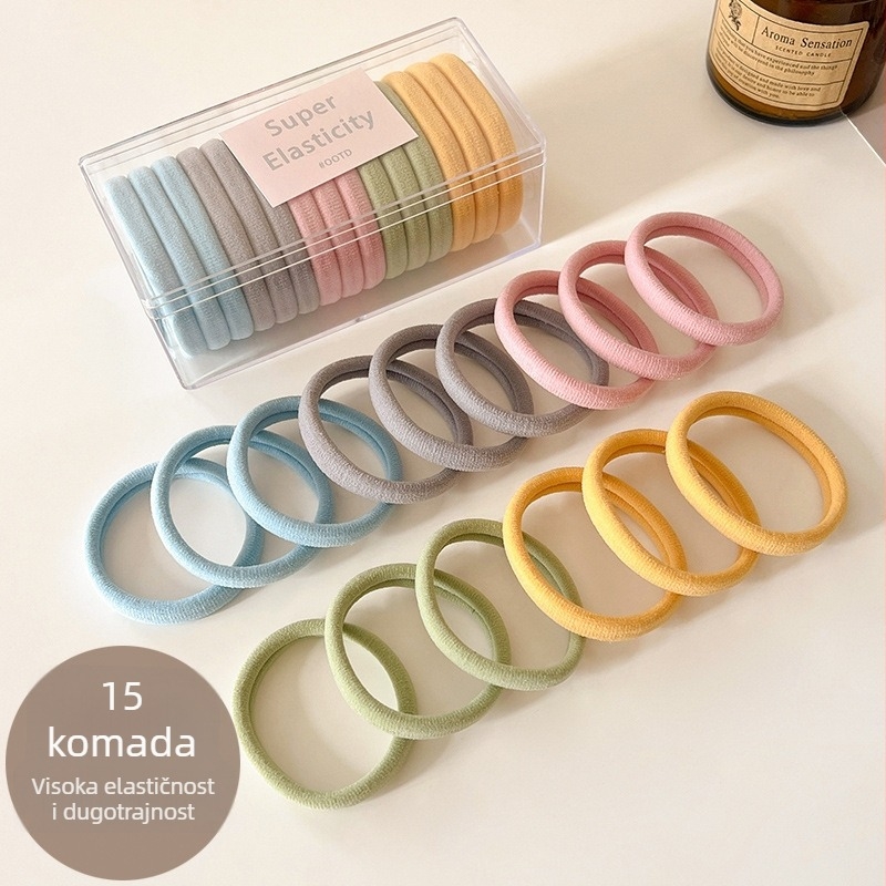 Prepletena gumica za kosu od užeta – jednostavan, elegantan dizajn, visoka elastičnost, izdržljivost